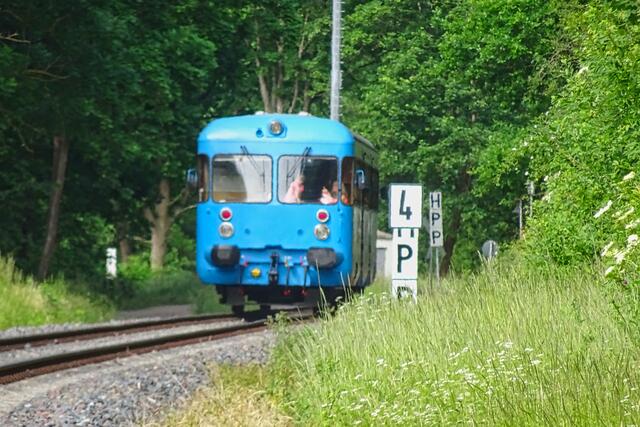 die Wipperliese  fährt nur noch an Wochenenden und an Feiertagen  im Wippertal zwischen Mansfeld und Wippra (Archivbild)