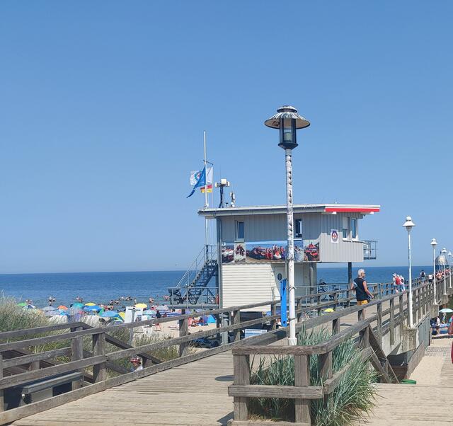 Die Touren auf Usedom führten, wie in den vergangenen Jahren, auch wieder durch Zinnowitz, vorbei an der Vinetabrücke mit der Tauchergondel an ihrem Ende.