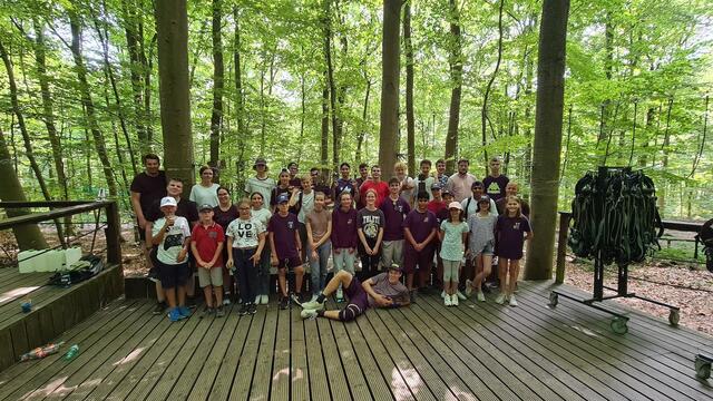 Gruppenbild vom Hochseilgarten