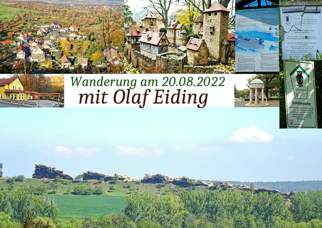 jeweils die 1. Collage soll zur Werbung für die angekündigte Wanderung auf der Webseite dienen