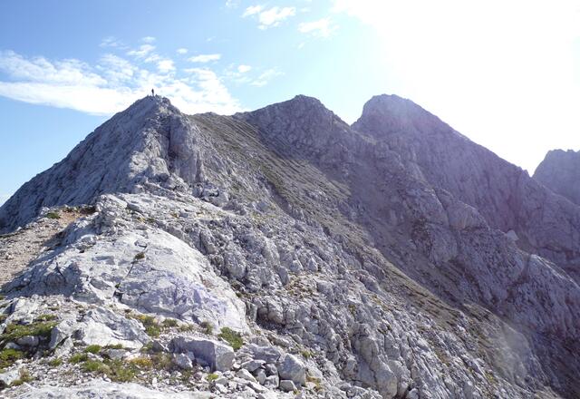 Nun noch der Gipfelgrat, dann ist es geschafft.