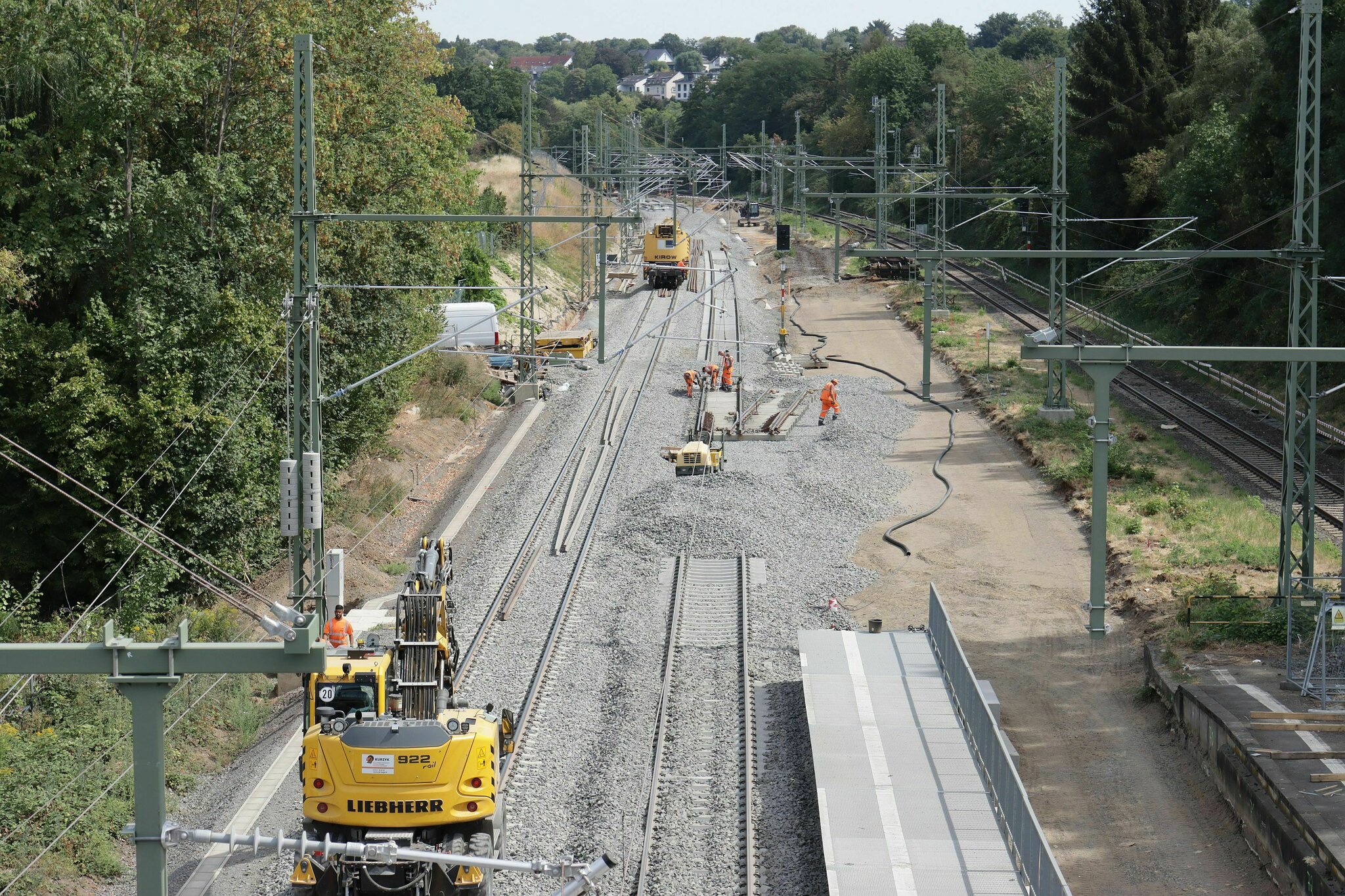 Ausbau der MainWeserBahn zwischen Frankfurter Berg und West am 24.8.