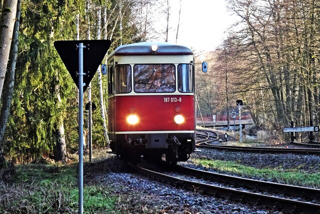 Selketalbahn, dieser Triebwagen brachten uns über Silberhütte, Alexisbad hinauf nach Harzgerode. (Archivbild)