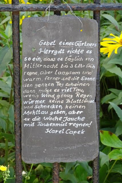 solche Sprüche befinden sich am Gartenzaun der Straßberger Kirche