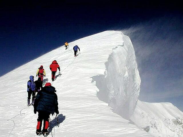 1983 kurz vor dem Gipfel des Mount Mckinley