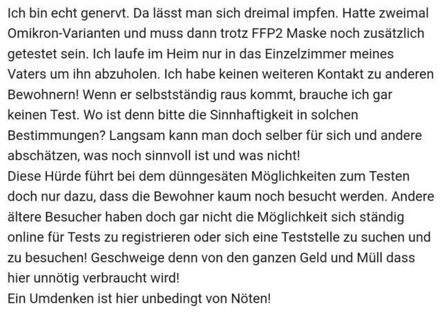 Jetzt auf einmal ist auch ein Haustest zugelassen !