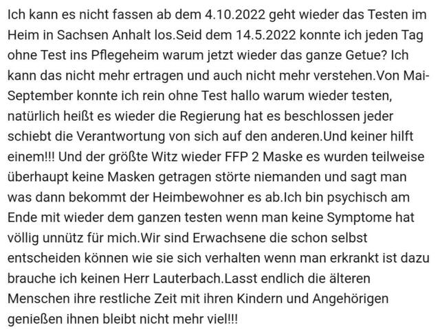 Jetzt auf einmal ist auch ein Haustest zugelassen !