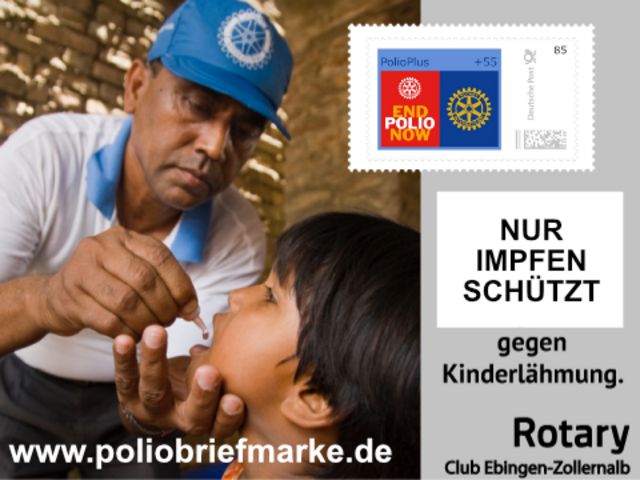 Briefmarken mit Spende zu Gunsten der Aktion "End Polio Now"! | Foto: Rotary End Polio Now