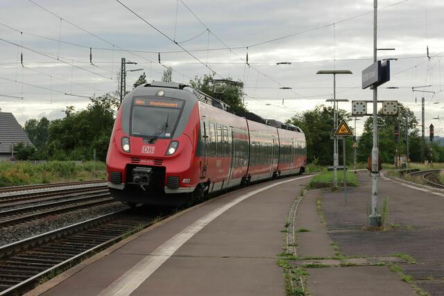 Einfahrt in Kirchhain am 10. Juni gegen 19:05 Uhr
