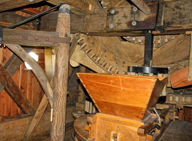 Steinkran, Bütte des Steinmahlgangs und Kammrad