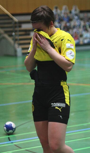 Kapitänin Alina Grijseels, die sich wahrscheinlich freut, mal ein paar Wochen beim DHB-Frauen-NationalTeam ausspannen zu können