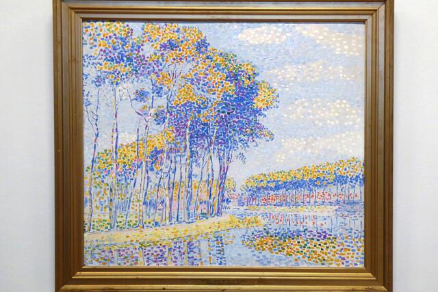Paul Baum - Bäume am Kanal im Spätherbst.