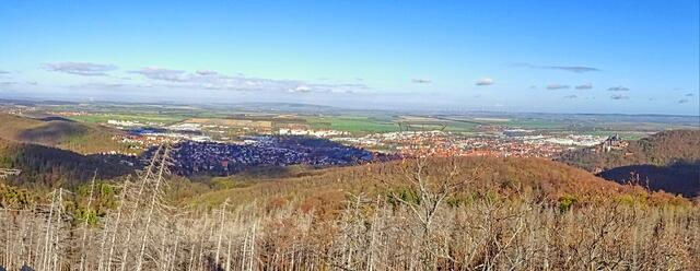 Panoramaansicht vom Kaiserturm auf Wernigerode