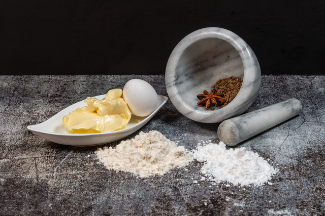 Sabinas Weihnachtsbäckerei - Sternanis-Sterne - Die Zutaten