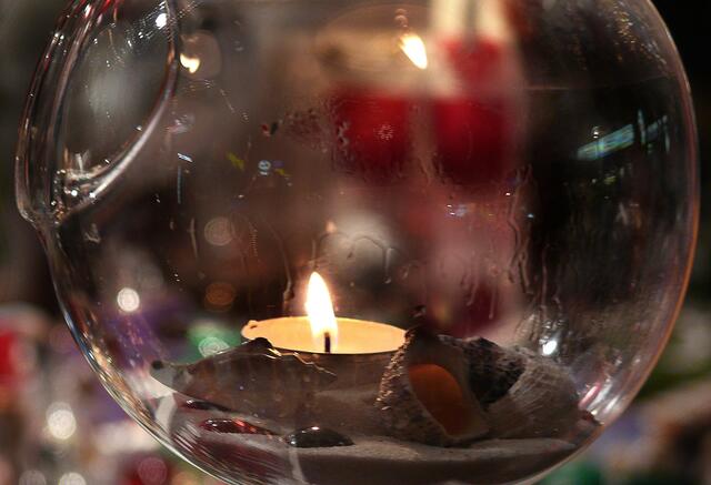 Detail vom Weihnachtsmarkt auf der Lister Meile