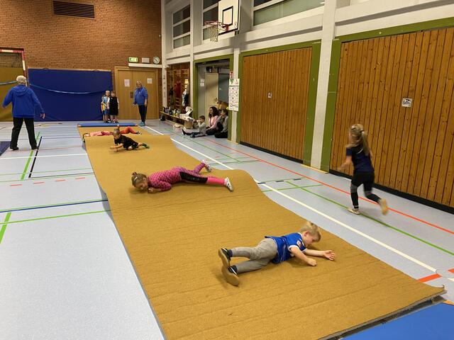 Bewegungslandschaft: Bewege dich durch die Bewegungslandschaft über die gewellten Matten.