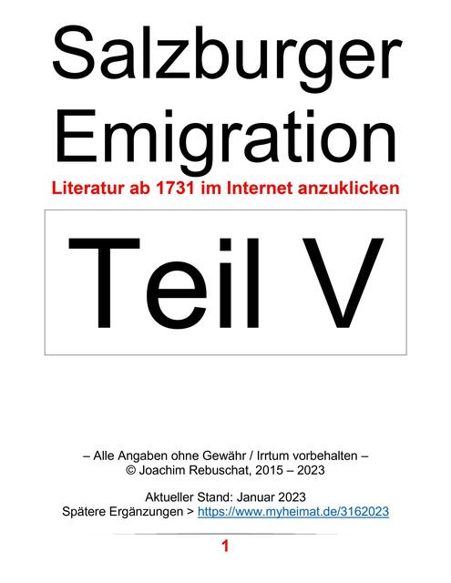NEU 🔶 Literatur ab 1731 im Internet: Teil V &gt; https://salzburgerverein.de/wp-content/uploads/2022/11/Salzburger-Emigration-Literatur-V.pdf &gt; 🔶 | Foto: Joachim Rebuschat