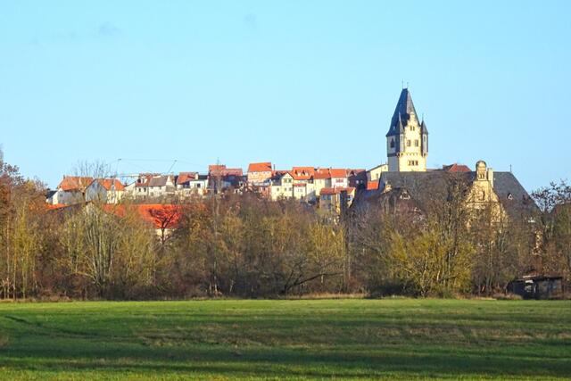 Münzenberg mit Villa Baentsch (rechts)