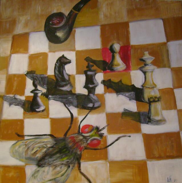 Schach matt, Acryl auf Leinwand, 50x50