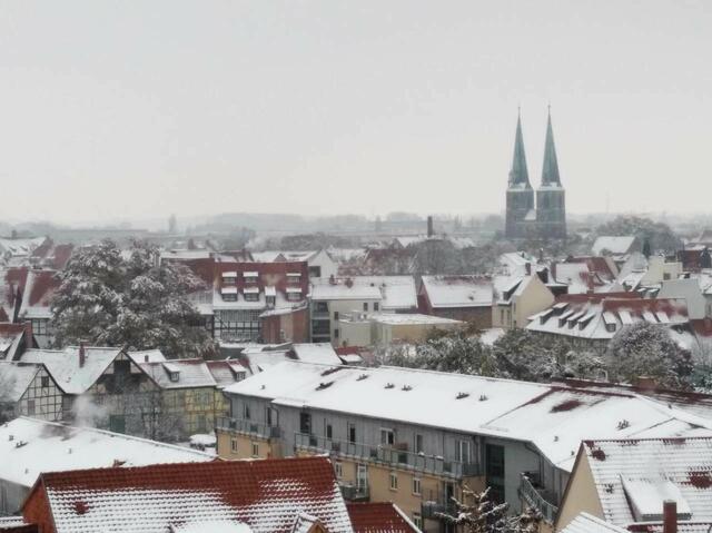 Blick vom Schlossberg auf Quedlinburg.