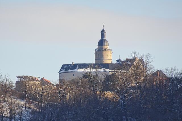 Burg Falkenstein vom Selketal aufgenommen