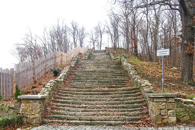 die Treppe am Klubhaus Thale führt auch zum Musestieg