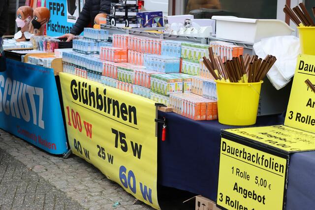 Glühbirnen gab es auch - diese Aufnahme stammt aber aus Kirchhain.