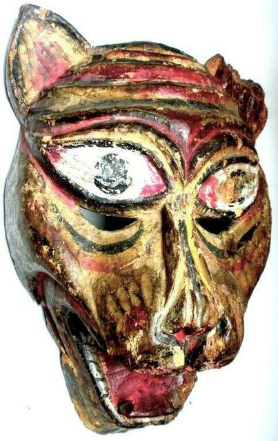 Eine Tigermaske aus Ladakh