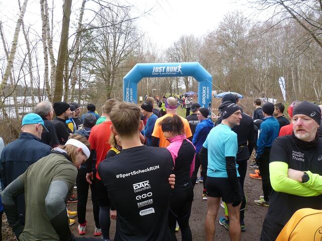 Startaufstellung fünf Minuten vor dem Start.