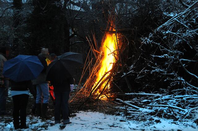 Osterfeuer in Wülfel anno 2008