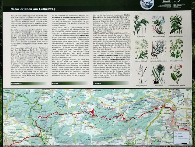 Informationstafel an der Naturerlebnisstation Singdrossel