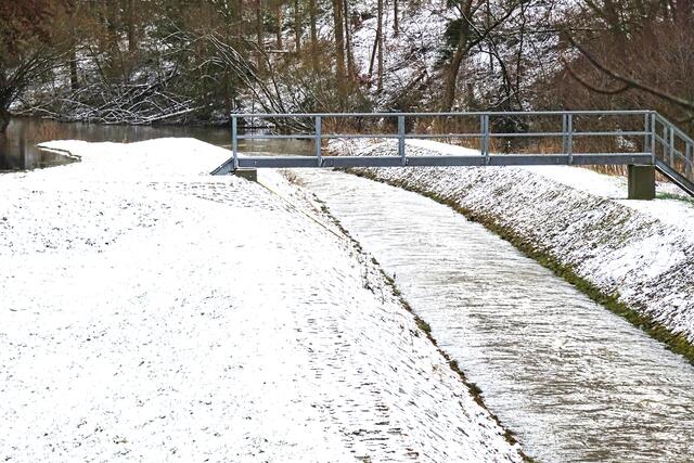der Einlauf der Wippertalsperre führt große Wassermassen