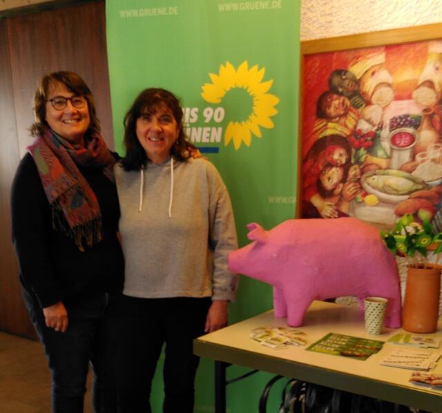 Silvia Daßler und Anita Geiger von den Neusässer GRÜNEN