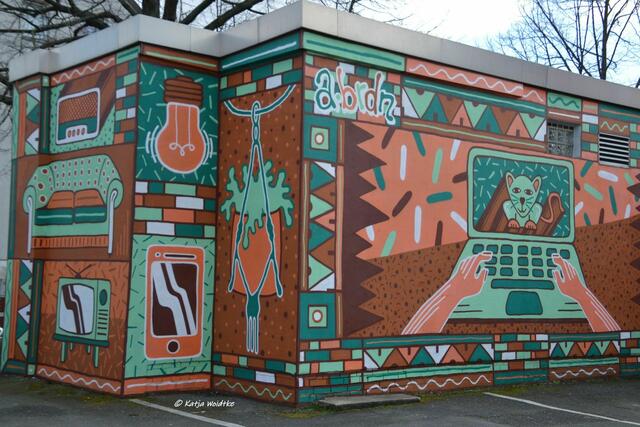 Auf Streetart-Tour in Hildesheims Nordstadt - Alexander Breden (2019) (Foto: Katja Woidtke)

