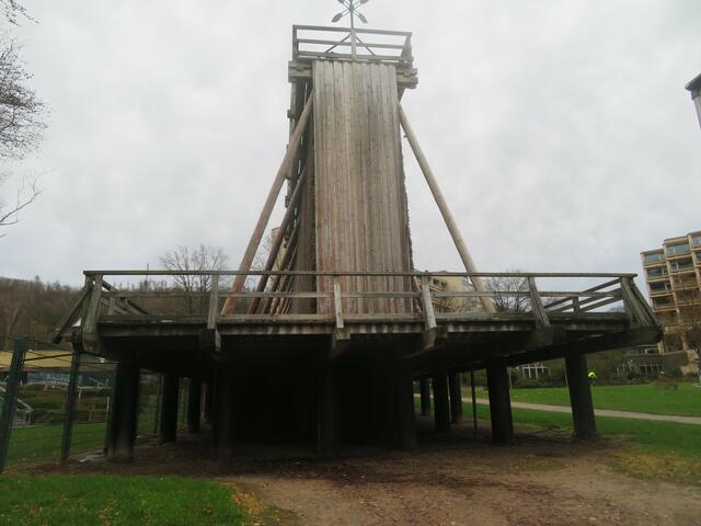 Der erste Blick auf das Gradierwerk | Foto: Die Bilder sind von mir