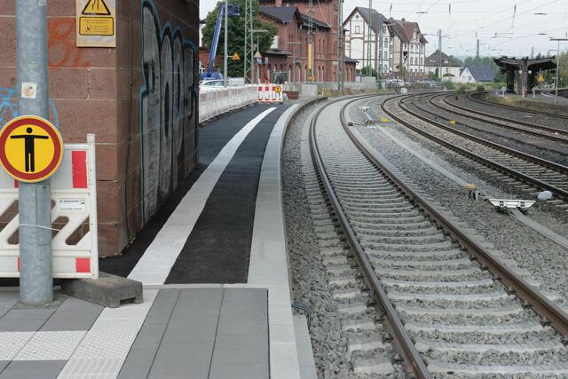 Reaktivierung des alten Bahnsteigabschnitts