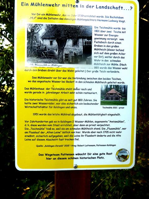 Das Wegeteam hat hier eine Infotafel aufgestellt.
