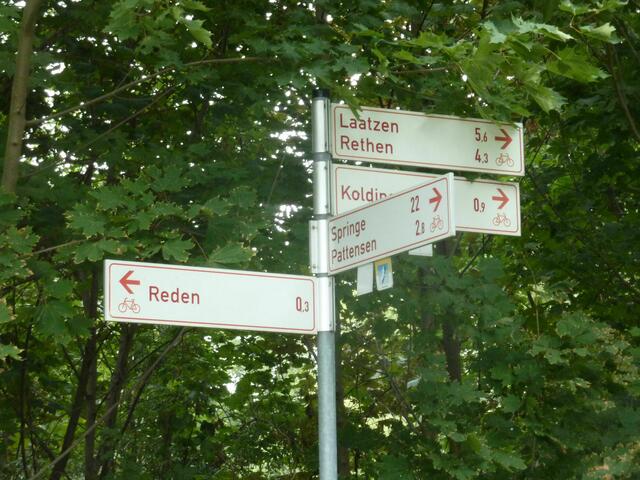 Auch für Radfahrer gut geeignet und ausgeschildert