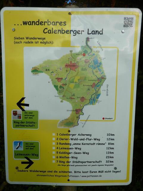 Info-Tafel vom Wegeteam