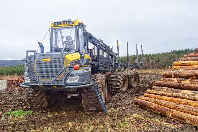 schwere Technik zur Holzverladung