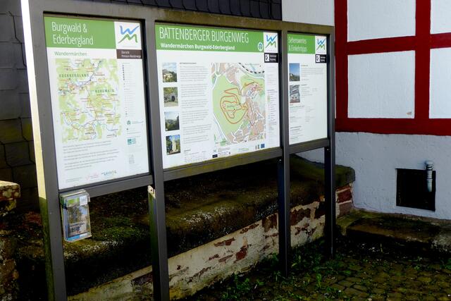 Das Wanderportal am Marktplatz.