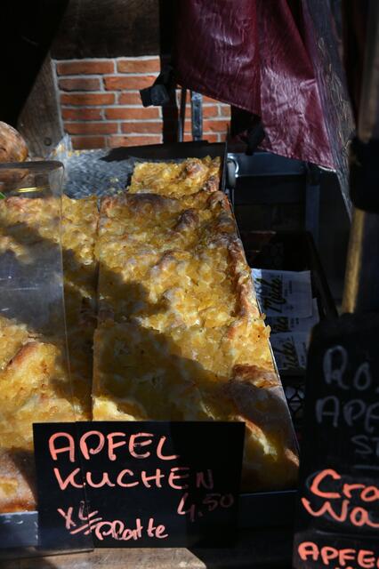 Dre Apfelkuchen hat dem Autor besonders gut geschmeckt.