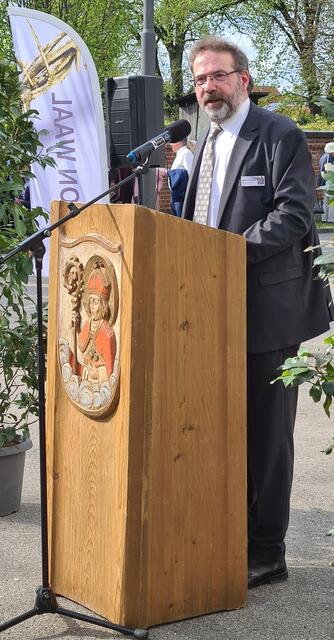 Begrüßung Michael Daigeler, 1. Vorsitzender Passionsspielgemeinschaft Waal e. V.