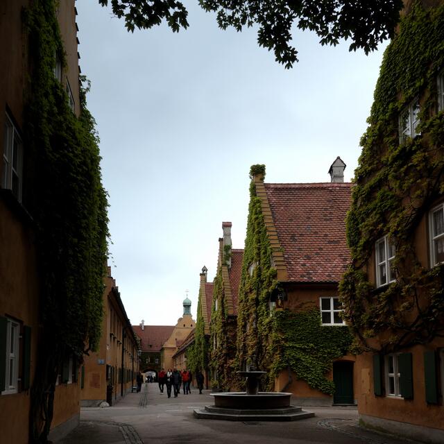 Blick Richtung Eingang Fuggerei