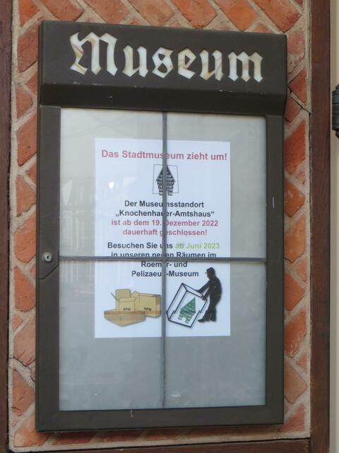 Das Stadtmuseum im Knochenhauer Amtshaus ist dauerhaft geschlossen. 
Ab Juni 2023 in neuen Räumen im Roemer- und Pelizaeus- Museum.