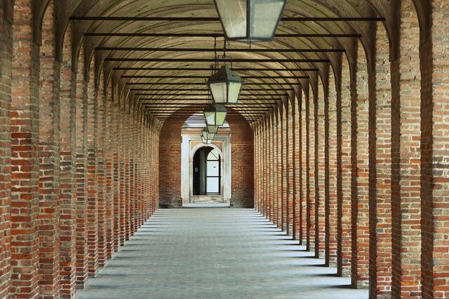 Arkadengang an der "Galleria degli Antichi" in Sabbioneta