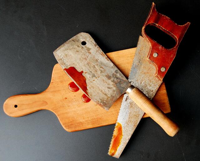 Anschließend zerteilte er die Körper nach Weidmannssitte. Hände, Füße und Kopf, den er mit einem Hammer zertrümmerte, schnitt er ab. Das war eine ziemliche Knochenarbeit. Hiebe und Sägearbeiten verursachten Geräusche. Wollten die Nachbarn sie nicht hören?