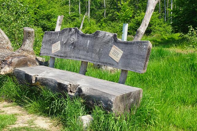 Ruhebank an dem Schlangenweg