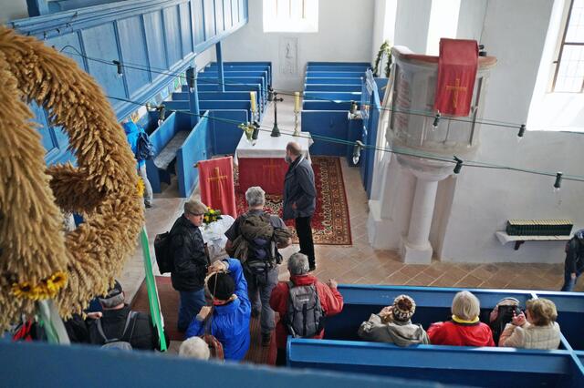 in der Winkelkirche, es ist vielleicht etwas schwierig in dieser Perspektive die beiden Kirchenschiffe zu erkennen