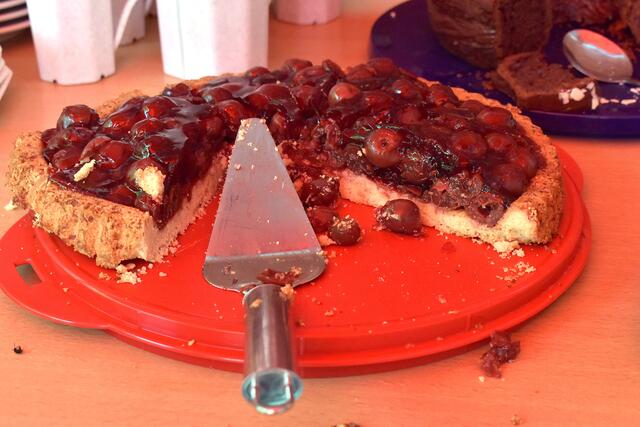 Lecker: selbstgebackener Obstkuchen.
